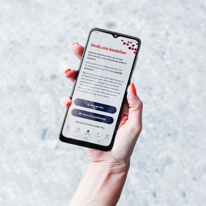 Bestel jouw medicijn met een foto van het recept of etiket op het medicijndoosje.