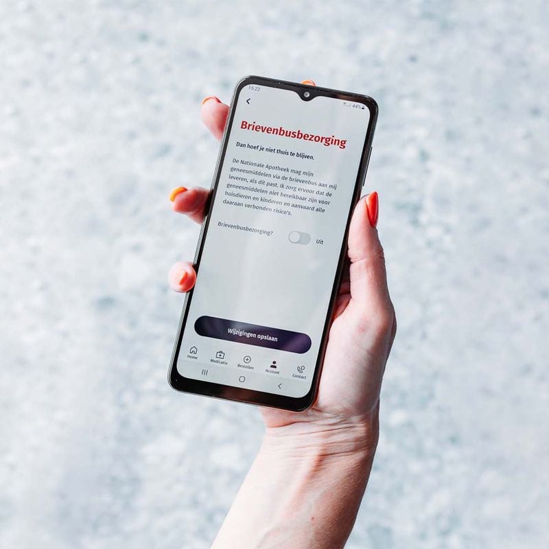 Stel zelf je bezorgvoorkeuren in om jouw medicijnen wel of niet door de brievenbus te laten thuisbezorgen.